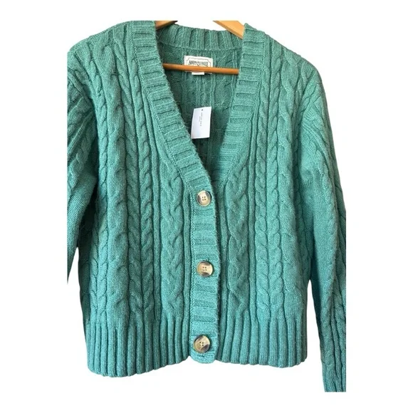 American Eagle Cropped Cable Knit Cardigan Size S - Picture 6 of 9